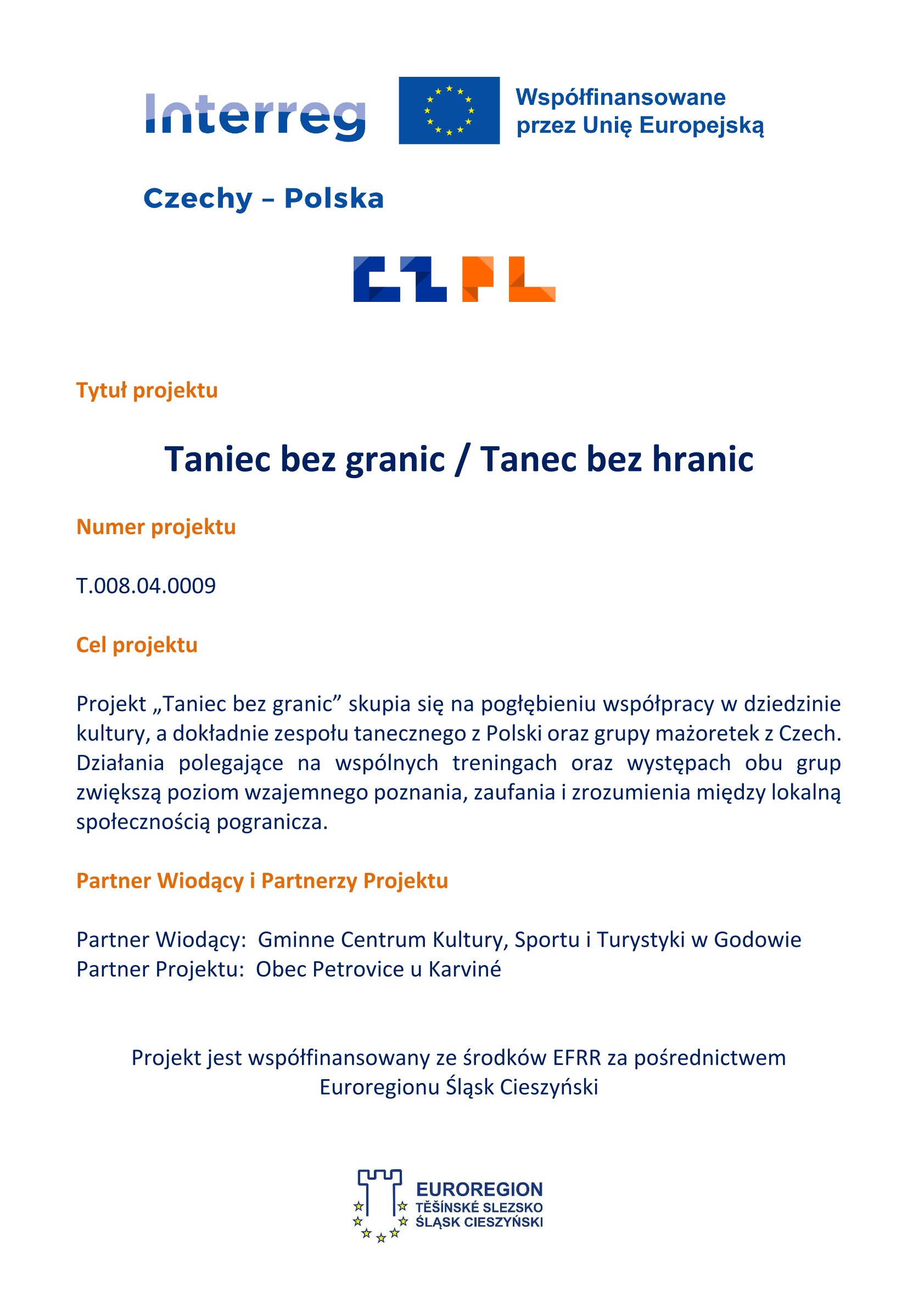 Taniec bez granic - plakat